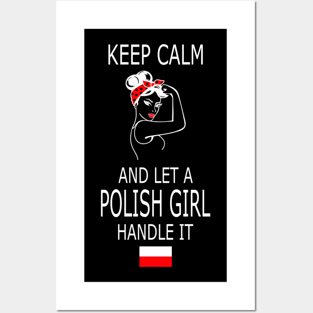 Funny Polish Girl Poland Proud Gift for Women Girls Wall Art by JPDesigns